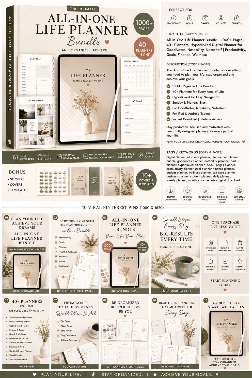 Preview image of ULTIMATE ALL-IN-ONE DIGITAL LIFE PLANNER