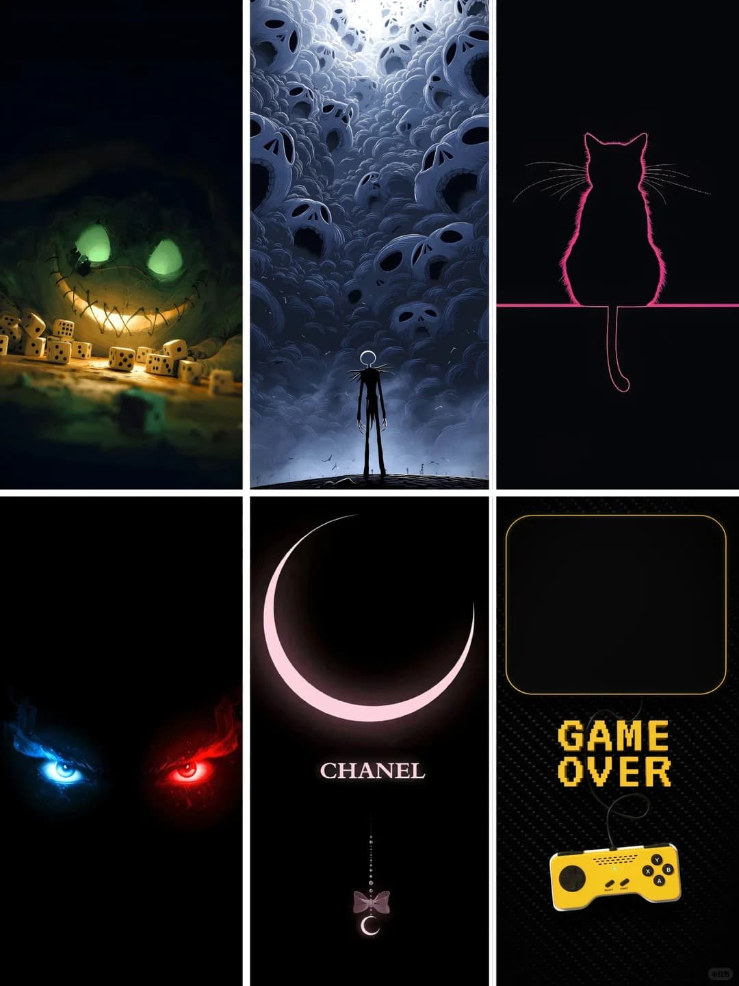 Preview image of Dark Aesthetic Phone Wallpaper Bundle - 6 Pack