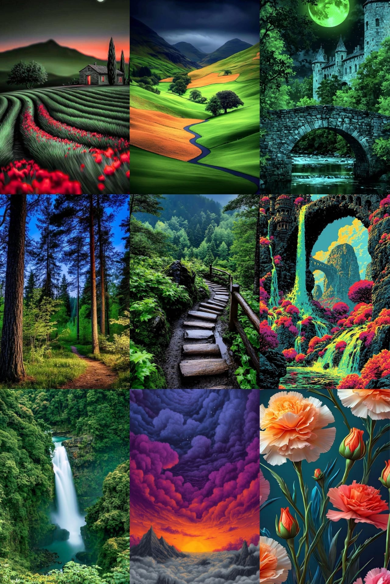 Vorschaubild von Fantasy and Nature Landscape Wallpaper Collection – Full Bundle