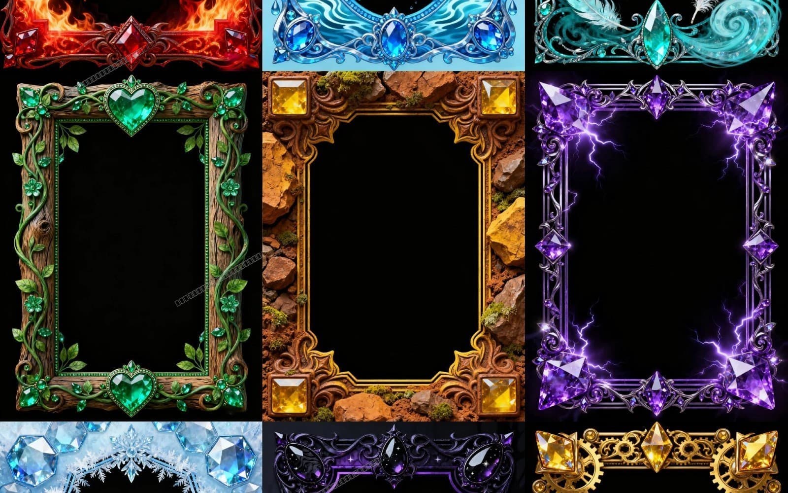 Fantasy Elemental Game Avatar Borders Pack – Full Bundle | 👇