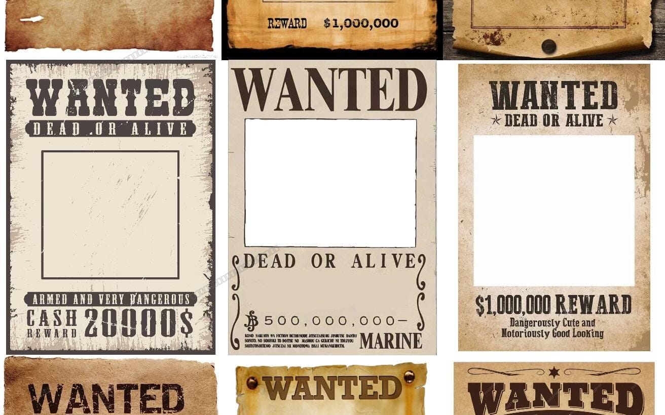 Western Wanted Poster Template Pack – Full Bundle
