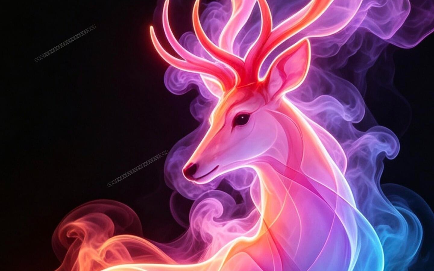 🔥 Limited edition – Neon Rainbow Smoke Animals Wallpaper – (12 designs) Full Bundle