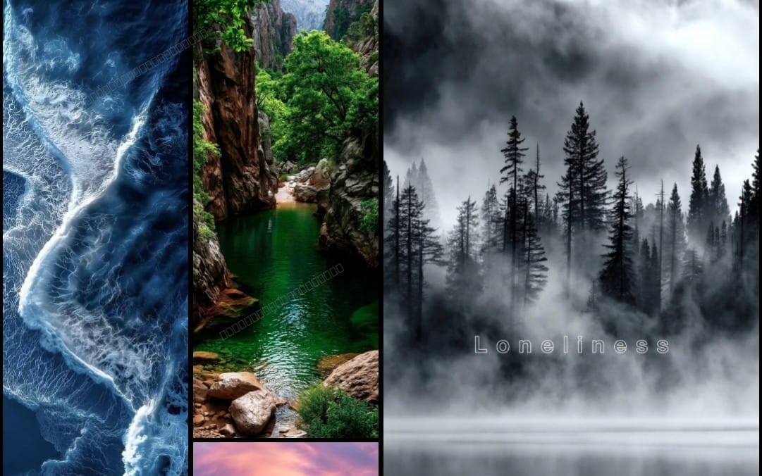 Aesthetic mood nature mobile wallpaper collage – Full Bundle