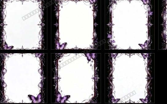 🔥 Limited Edition – Gothic Purple Butterfly Border Stationeries (7 Designs) – Full Bundle