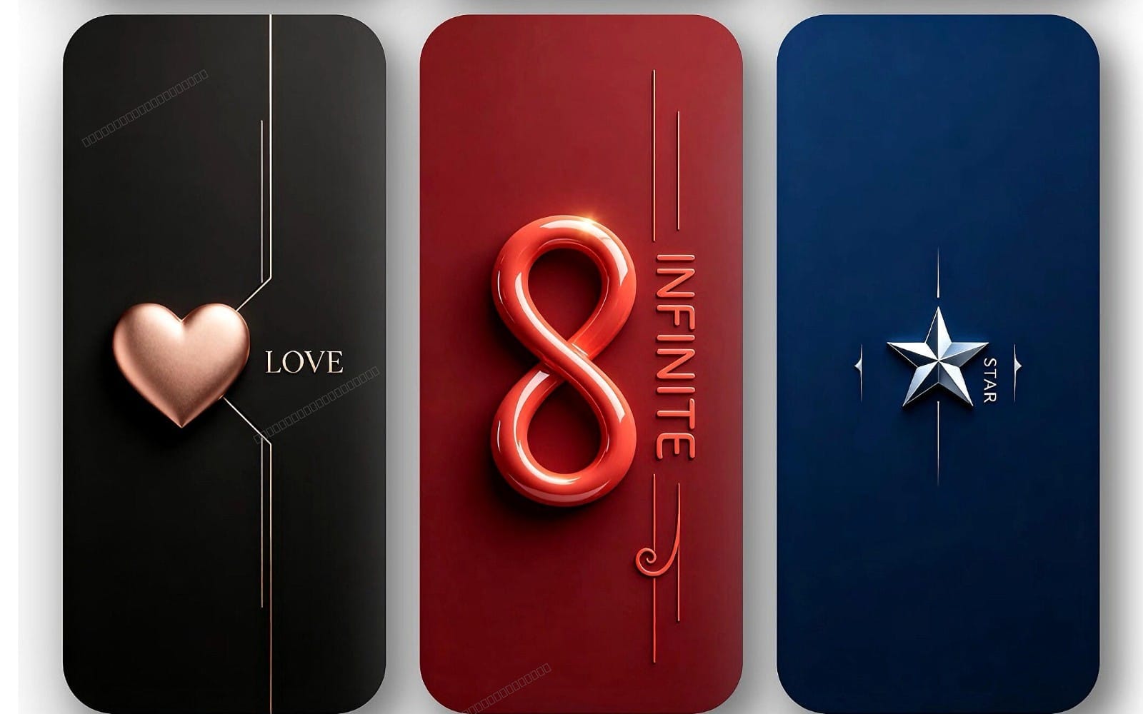 🔥 Limited Time – Minimalist 3D Premium Phone Wallpaper Pack (9 Designs) – Full Bundle