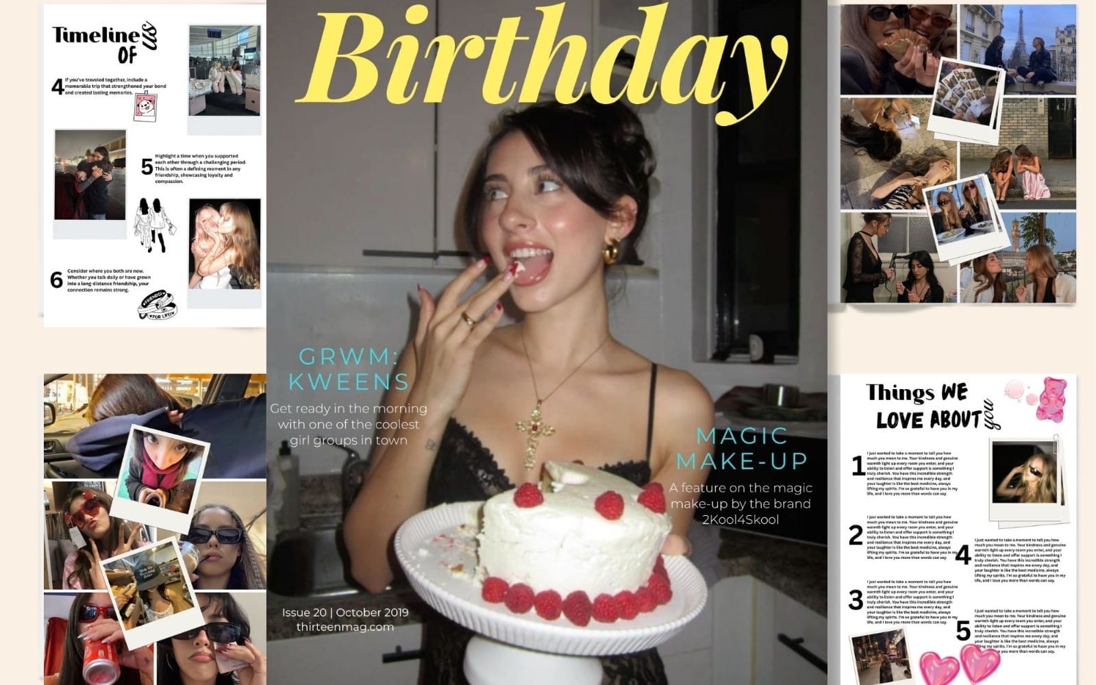 Personalized Birthday Magazine Template