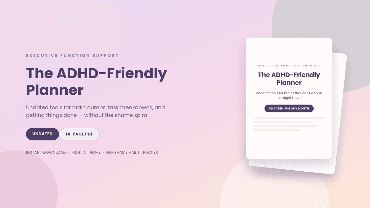 Preview image of The ADHD-Friendly Planner