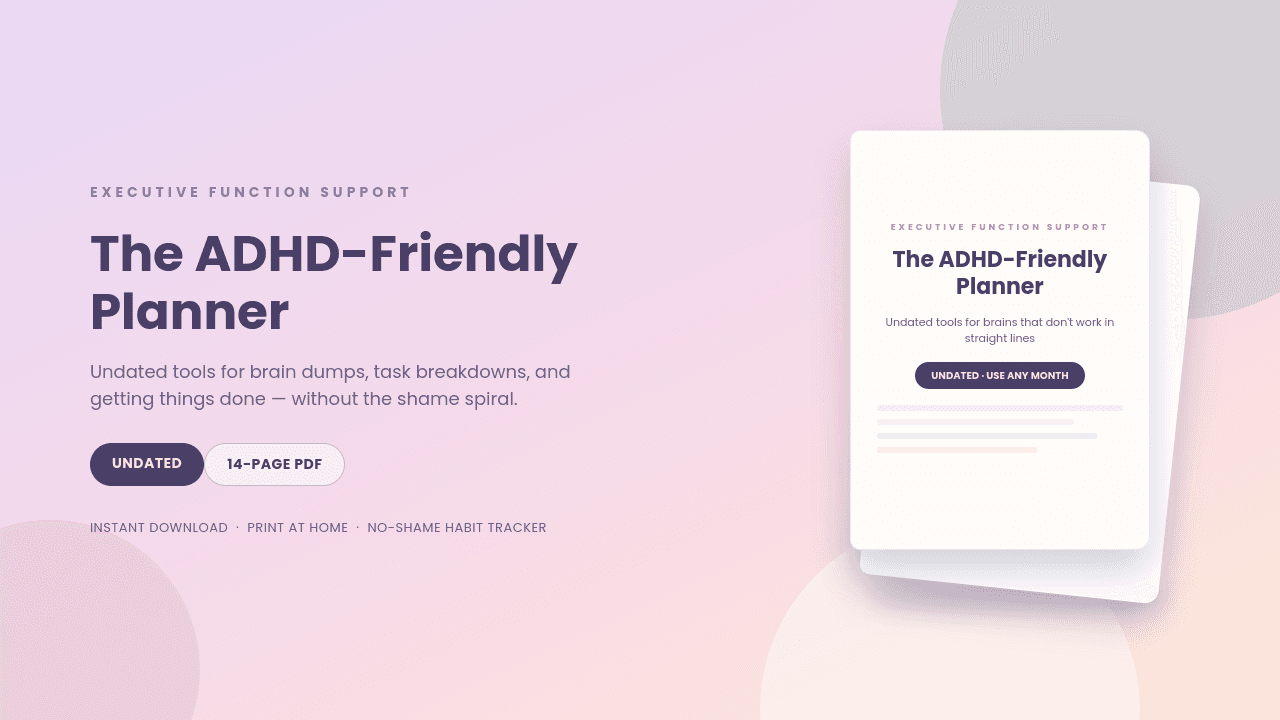 Vorschaubild von The ADHD-Friendly Planner