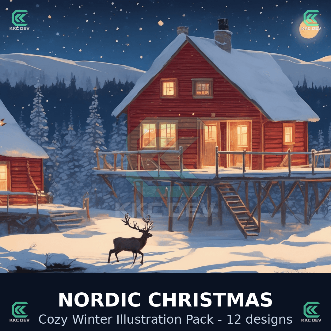 Nordic Christmas - Cozy Winter Illustration Pack cover