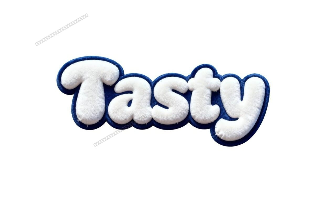 3D Puffy Chenille Letter Stickers PNG Bundle