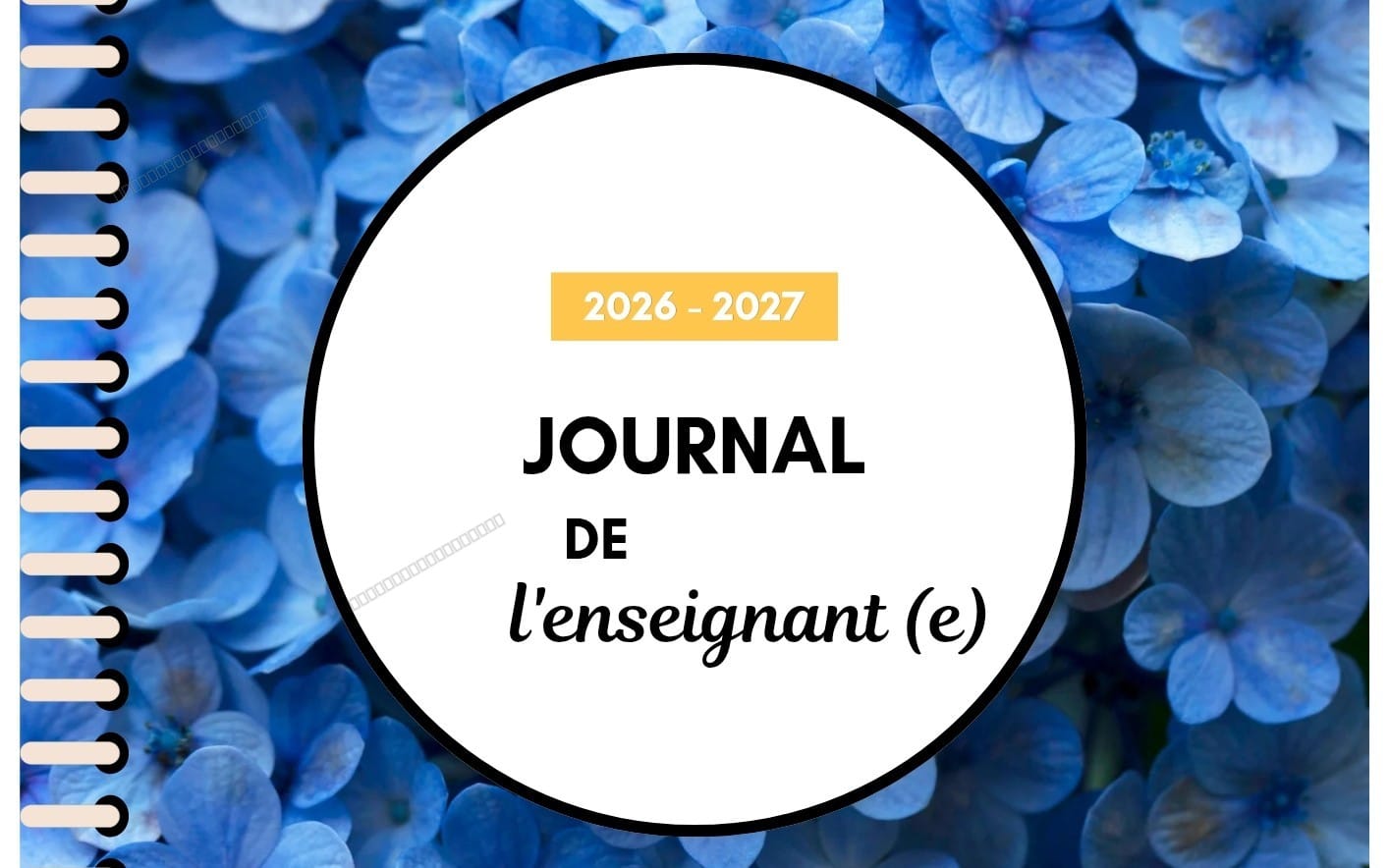 Mon Journal de Maîtresse 2026/2027 — Planner Enseignante Maternelle Imprimable (Style Floral)