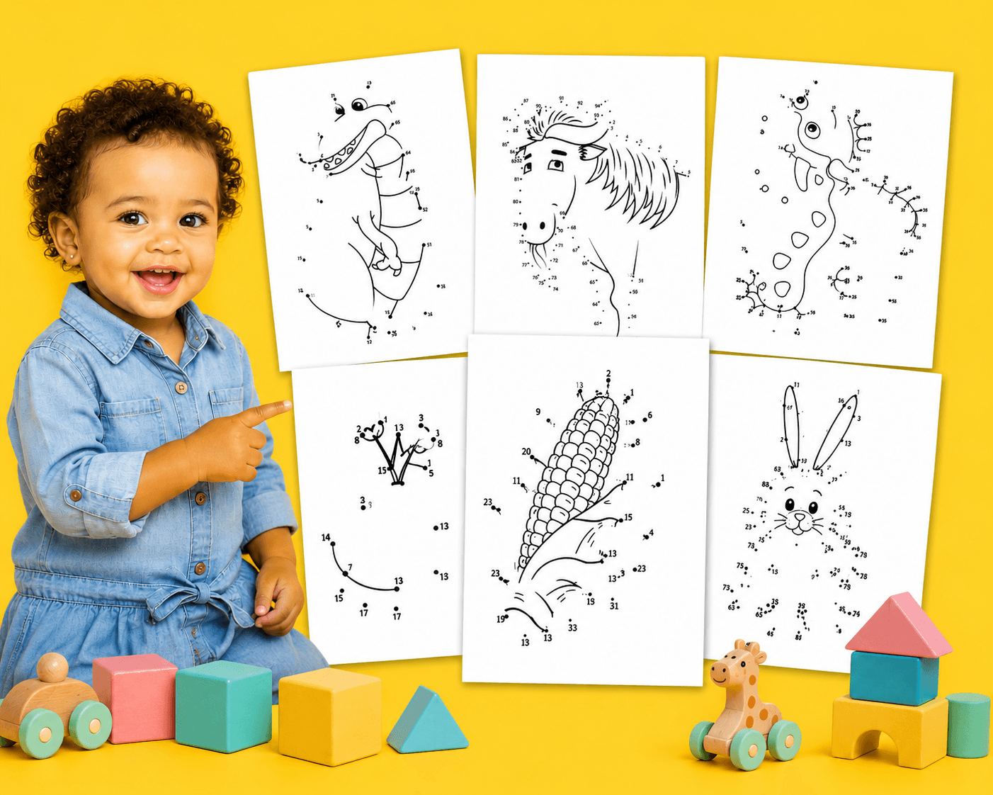 Preview image of Dot to dot activity worksheet for kids