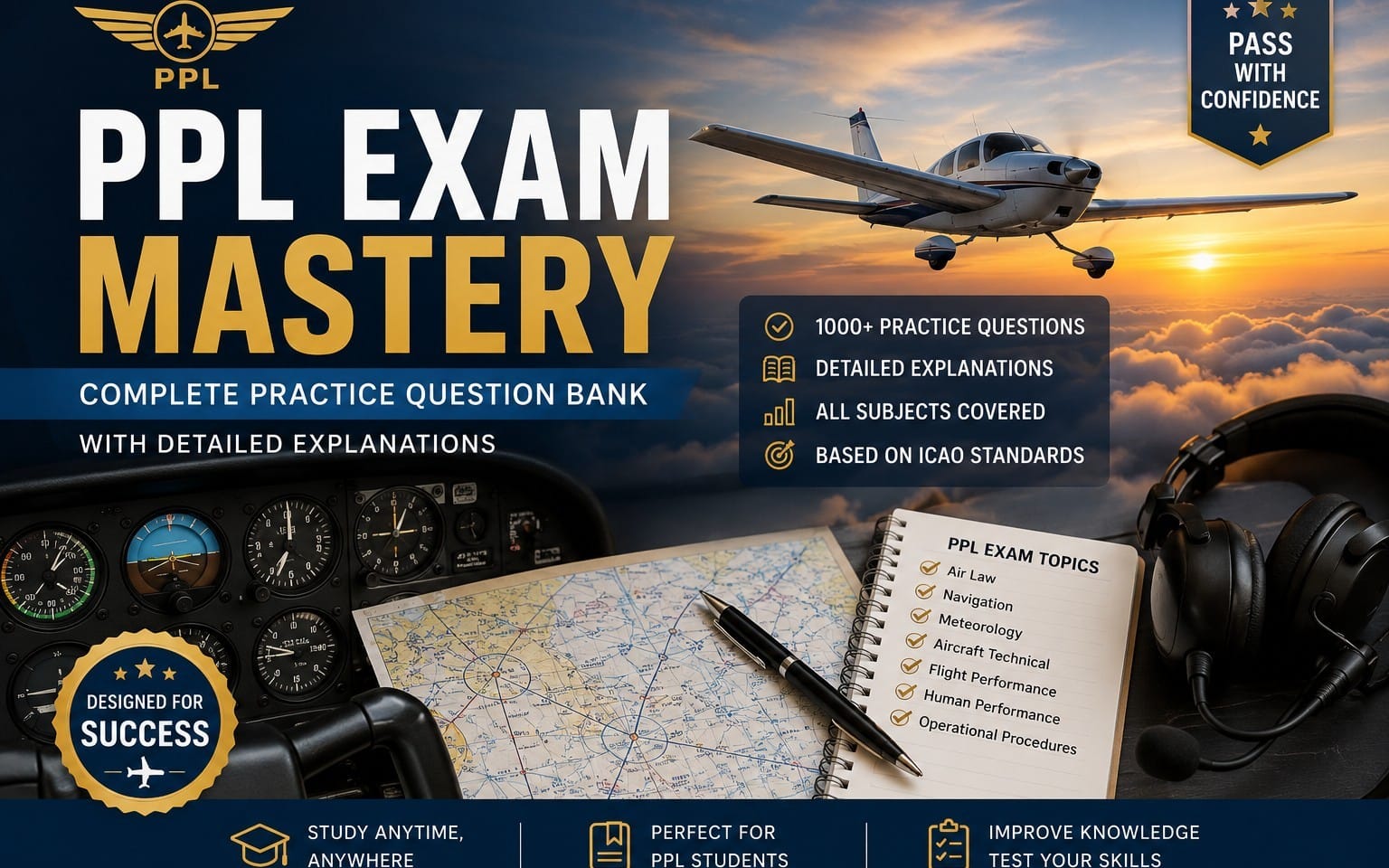PPL Pilot Exam Mastery – 100 Practice Questions