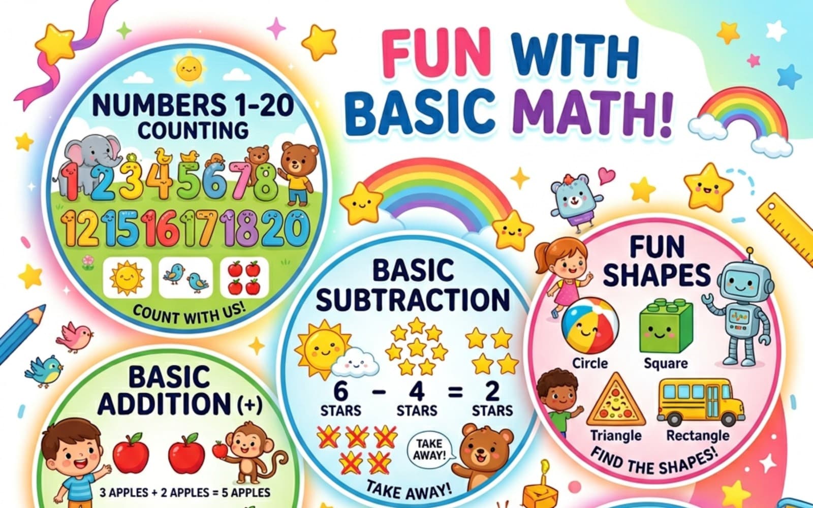 Smart Kids Math Learning Poster