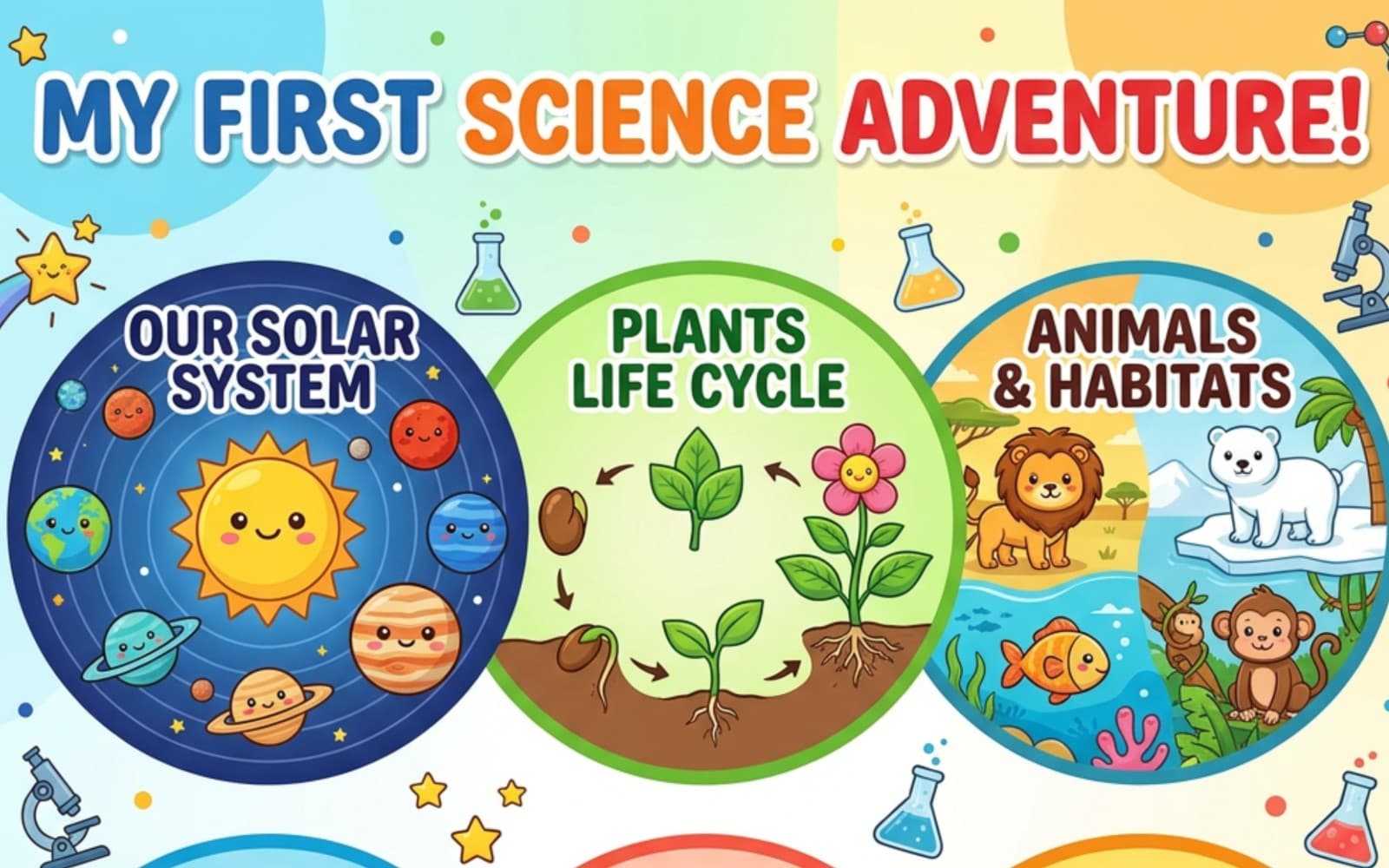 Smart Kids Science Learning Poster