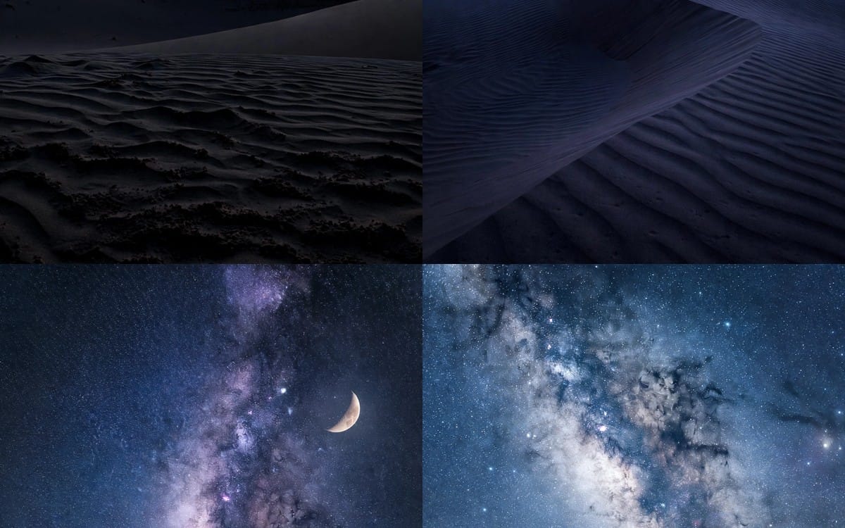 Starry Desert Night Wallpaper Pack (4) — HD iPhone & Android Backgrounds