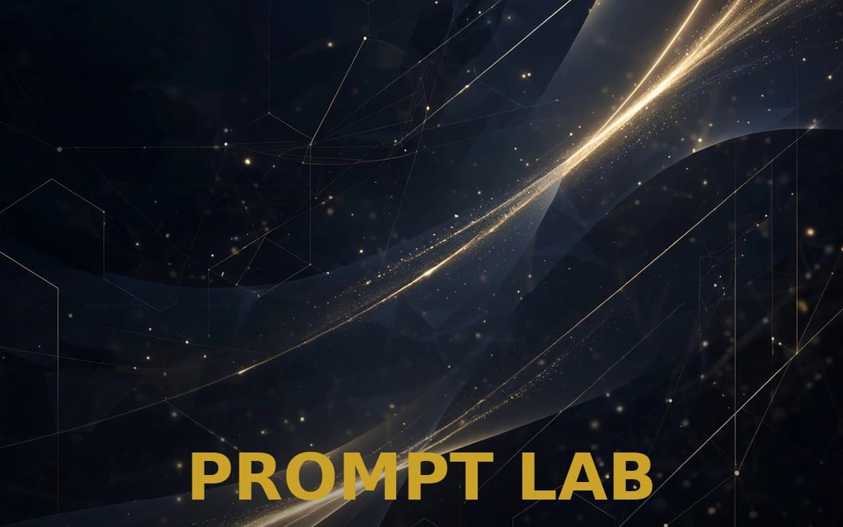 Dark futuristic promo banner for Prompt Lab AI prompt pack for insurance agents on ChatGPT and Claude