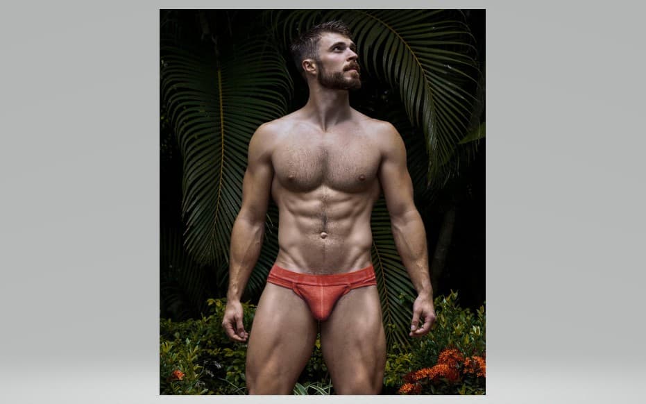 Tropical Conquering: Athletic Male Portrait in the Wild