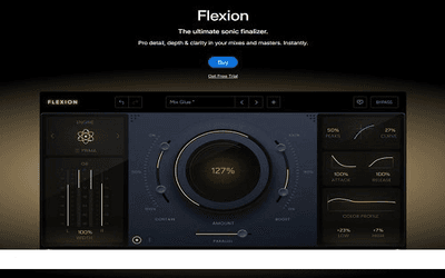 Dark user interface of a professional original VST music plugin with virtual controls and knobs for any DAW