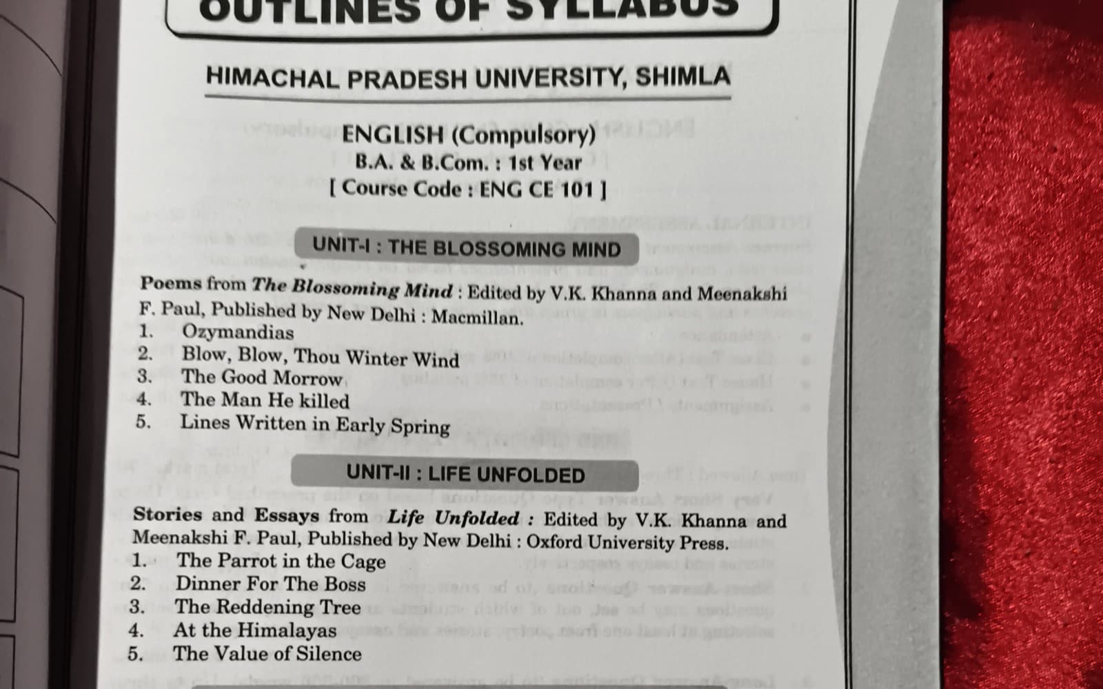 Notes of B.A. 1st year
