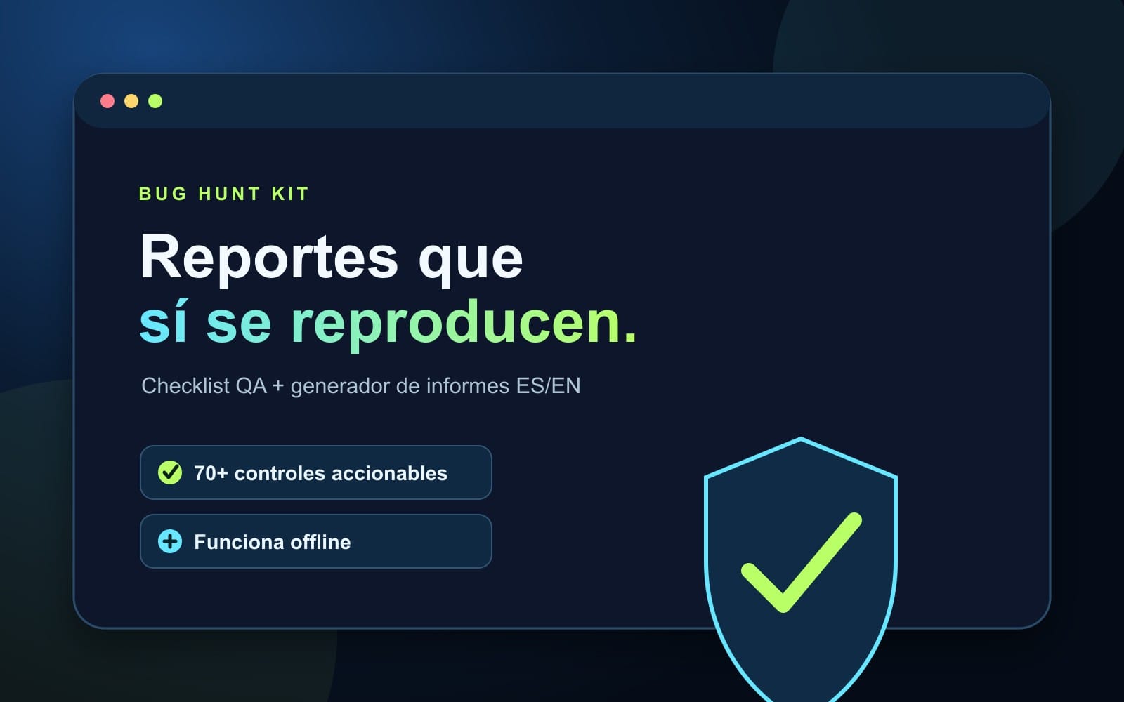 Bug Hunt Kit — QA Checklist + Report Builder ES/EN