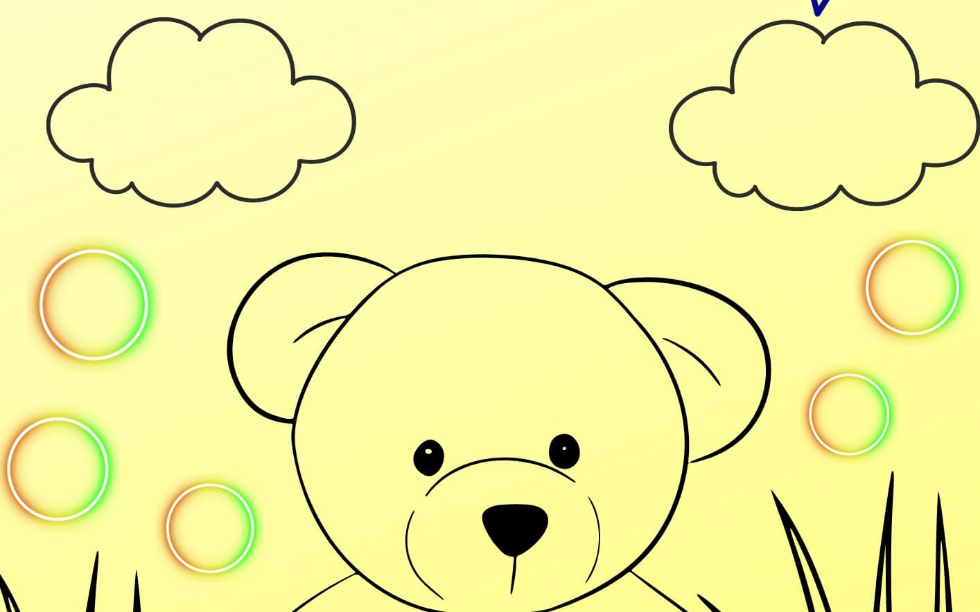 Cute Teddy Bear Coloring Page for Kids"