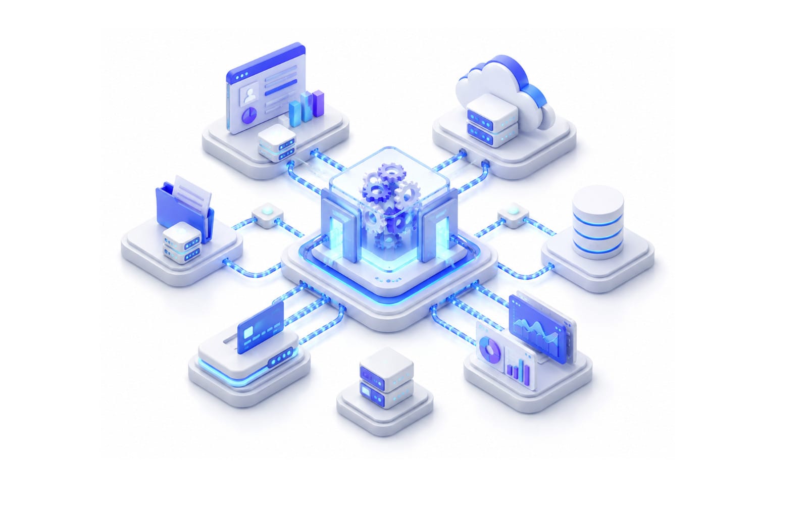 Premium 3D SaaS Illustrations Pack – 10 High-End Isometric Scenes