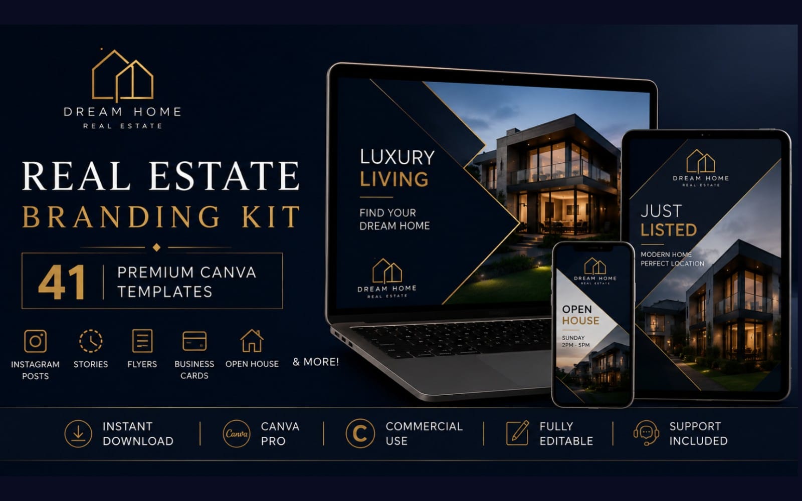 Dream Home Real Estate Branding Kit