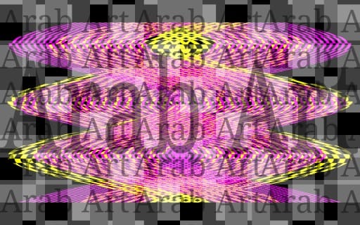 Abstract digital artwork of the premium Pi mathematical constant with purple and yellow spiral patterns