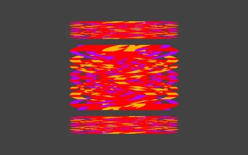 Abstract fractal-style chaos theory artwork for digital decor featuring colorful multicolored waveform lines on dark