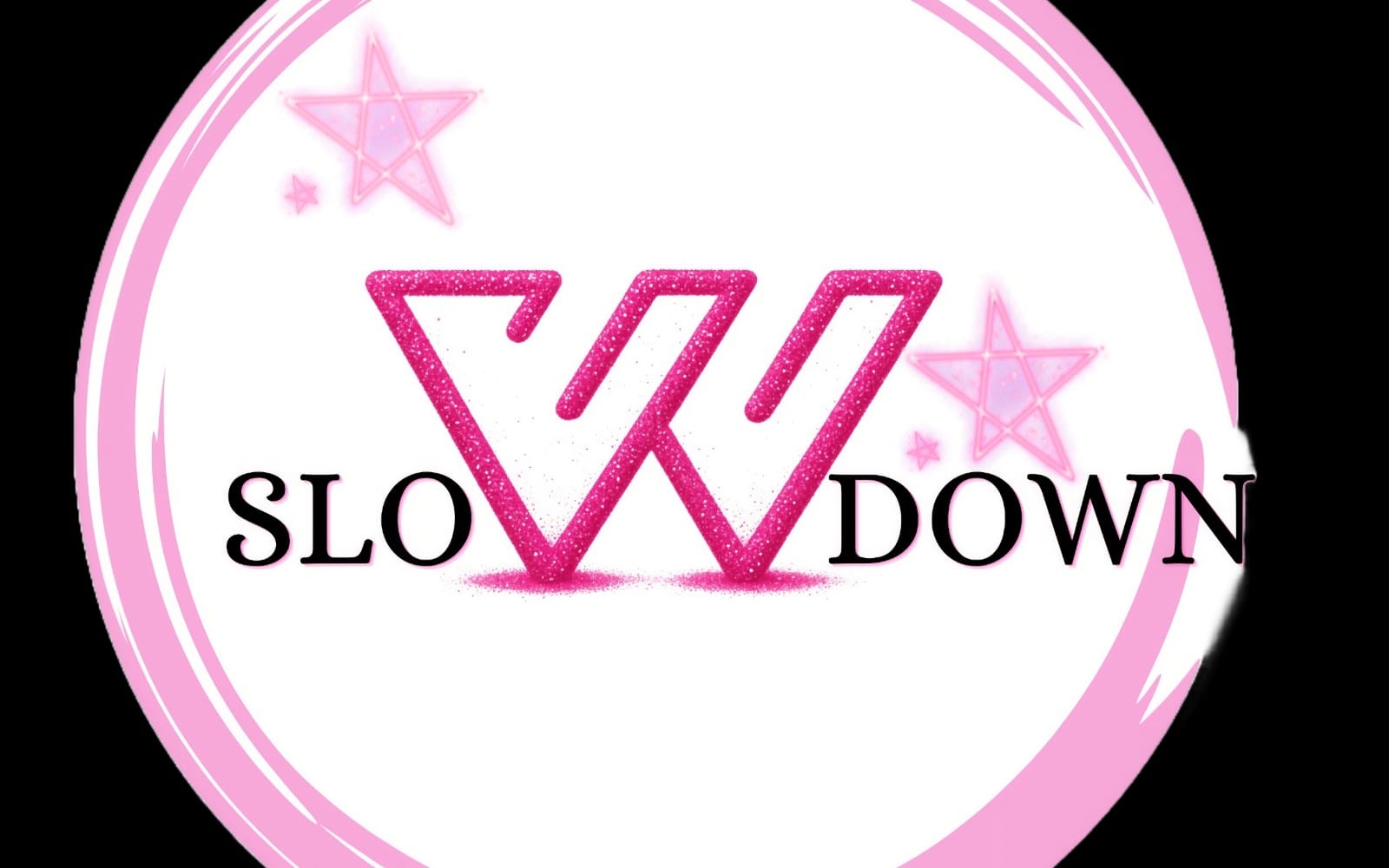 Slow Down Pink Star Aesthetic Design PNG