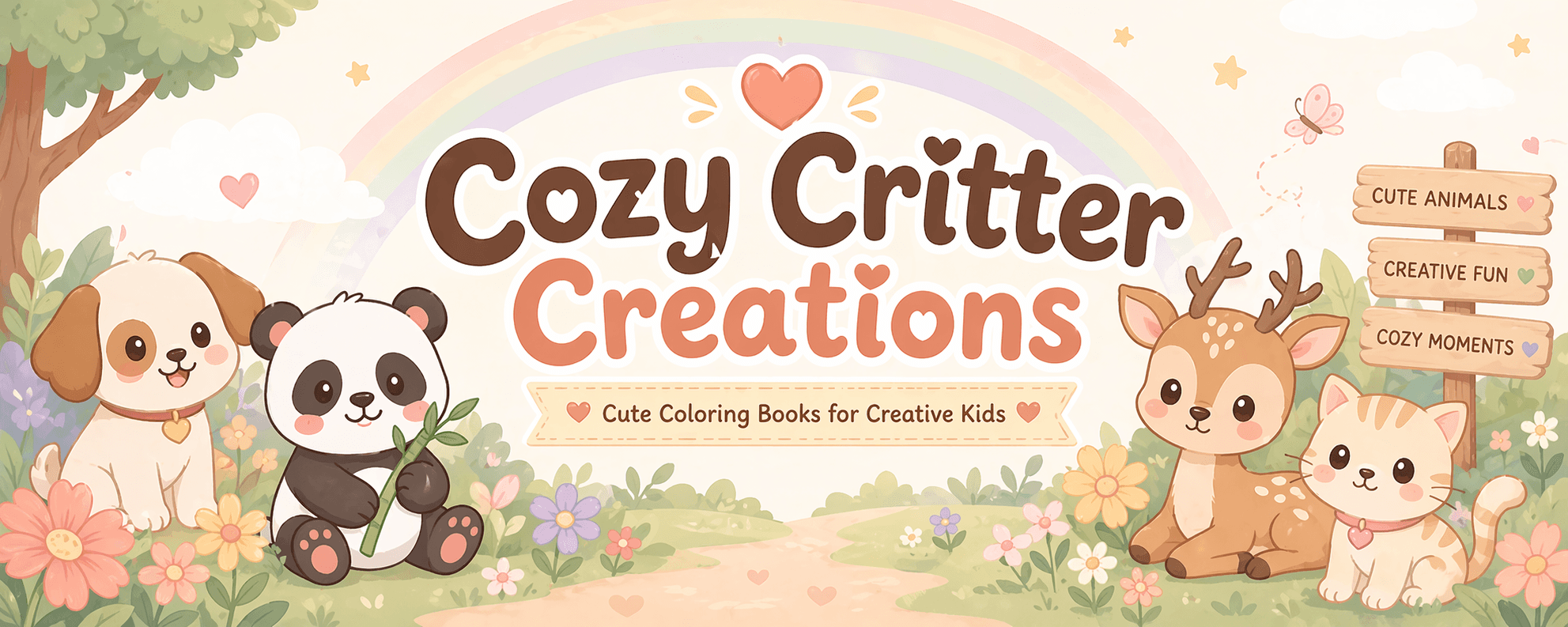 Cozy Critter Creations store banner