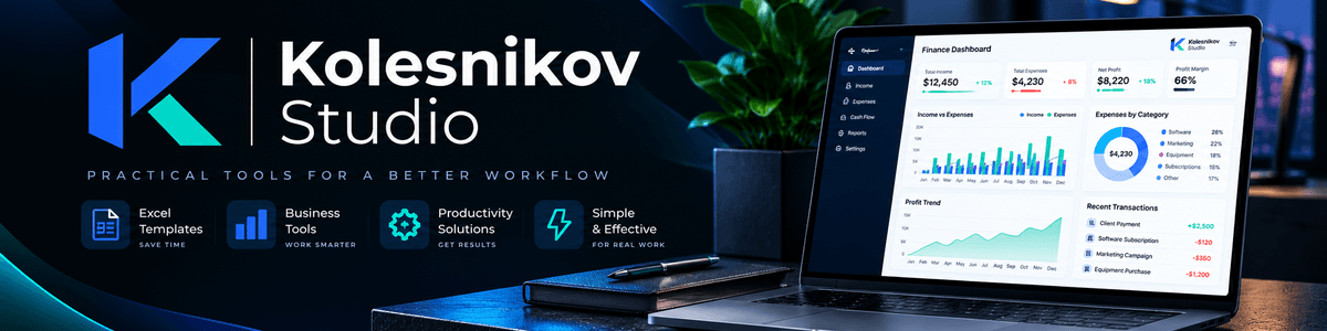 Kolesnikov Studio store banner