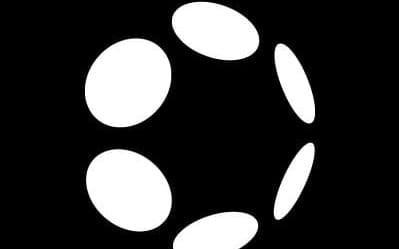 Black background with white circular and oval shapes representing a digital coin recommendation banner graphic