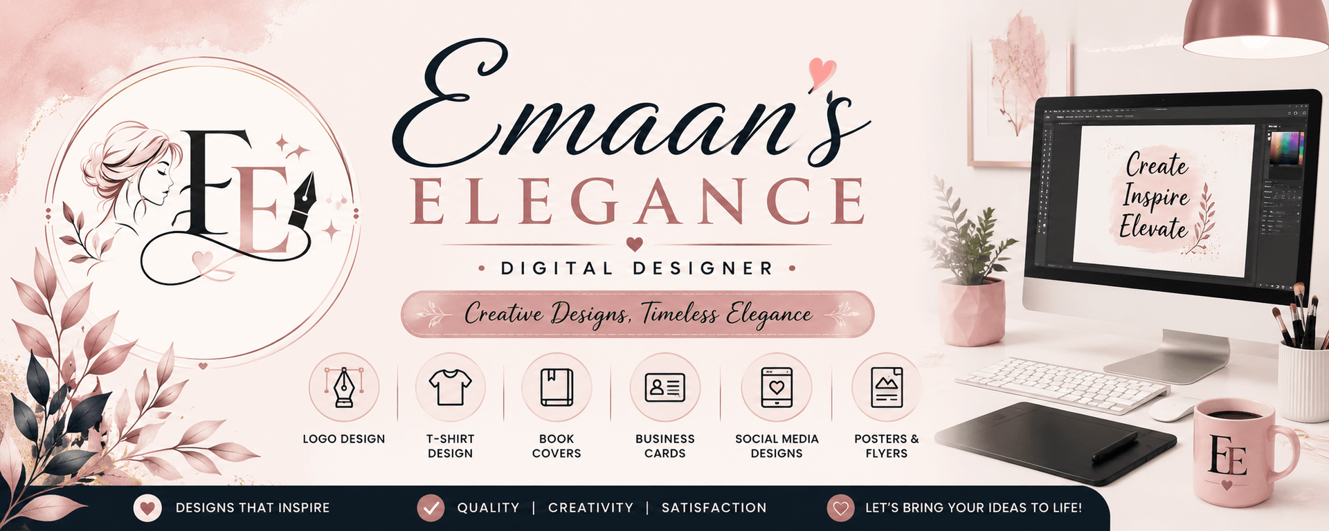 Emaan's elegance store banner