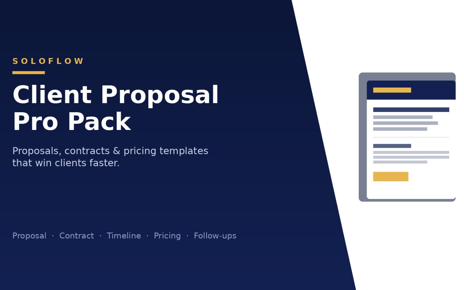 SoloFlow Client Proposal Pro Pack cover