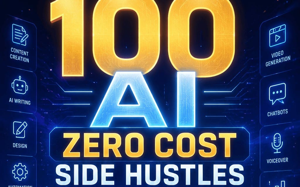 100 AI Zero-Cost Side Hustles - eBook (PDF)