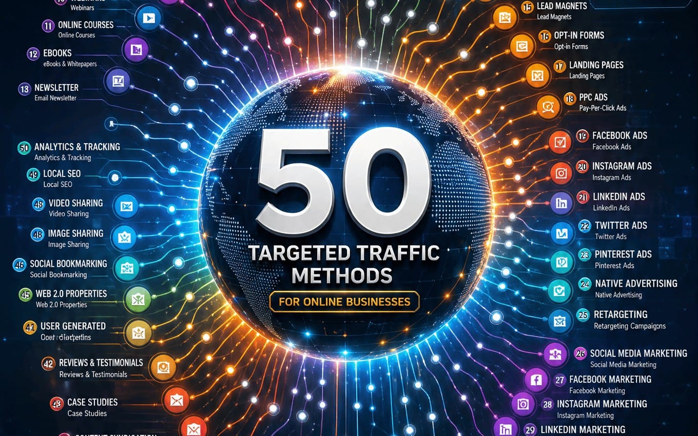 50 Targeted Traffic Methods For Online Businesses - Video Course