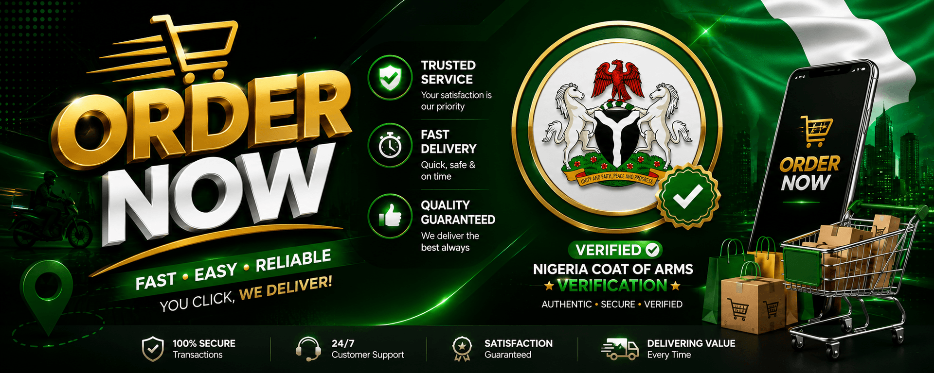 Order now store banner