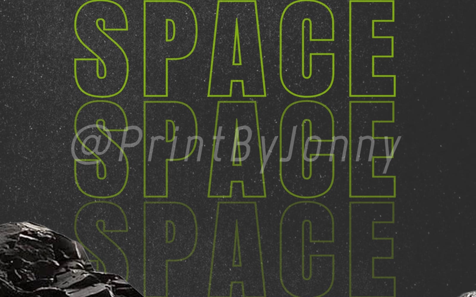 Space Poster - Green Nebula