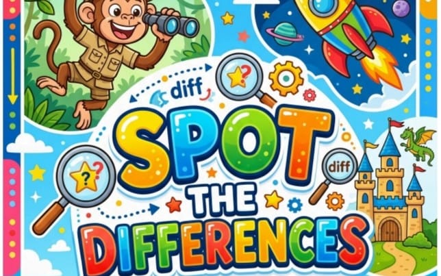 Spot difference activity book