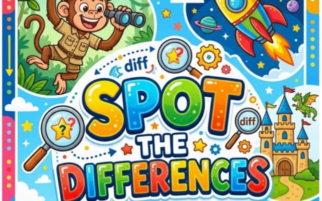 Spot difference activity book
