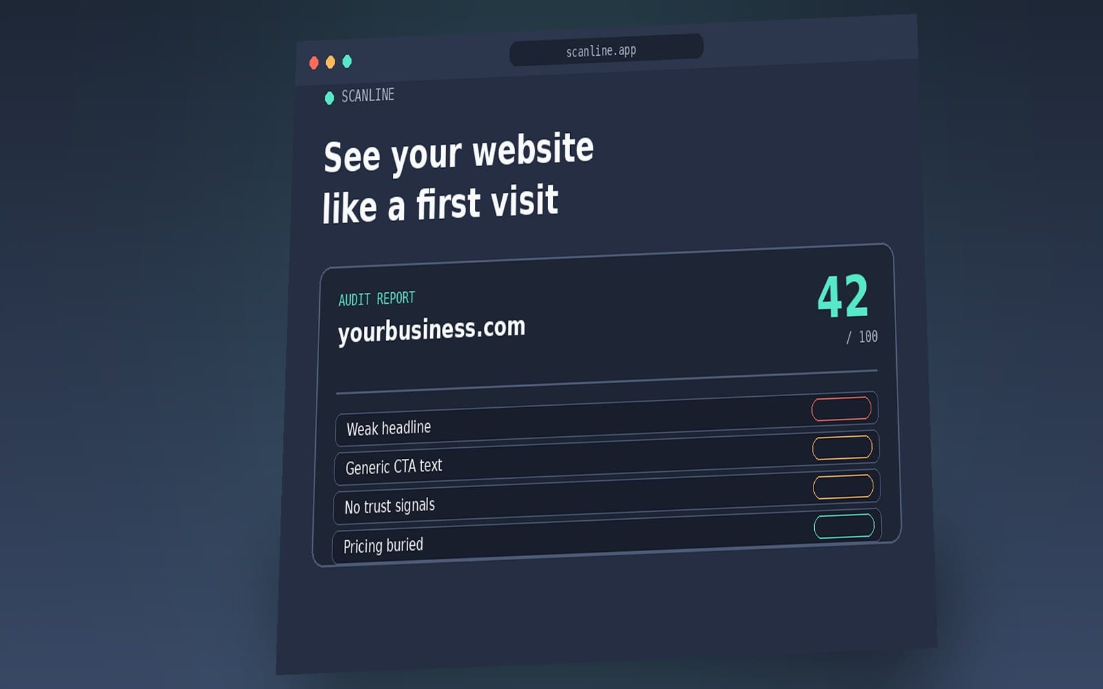 Scanline — AI Website Conversion Audit Tool