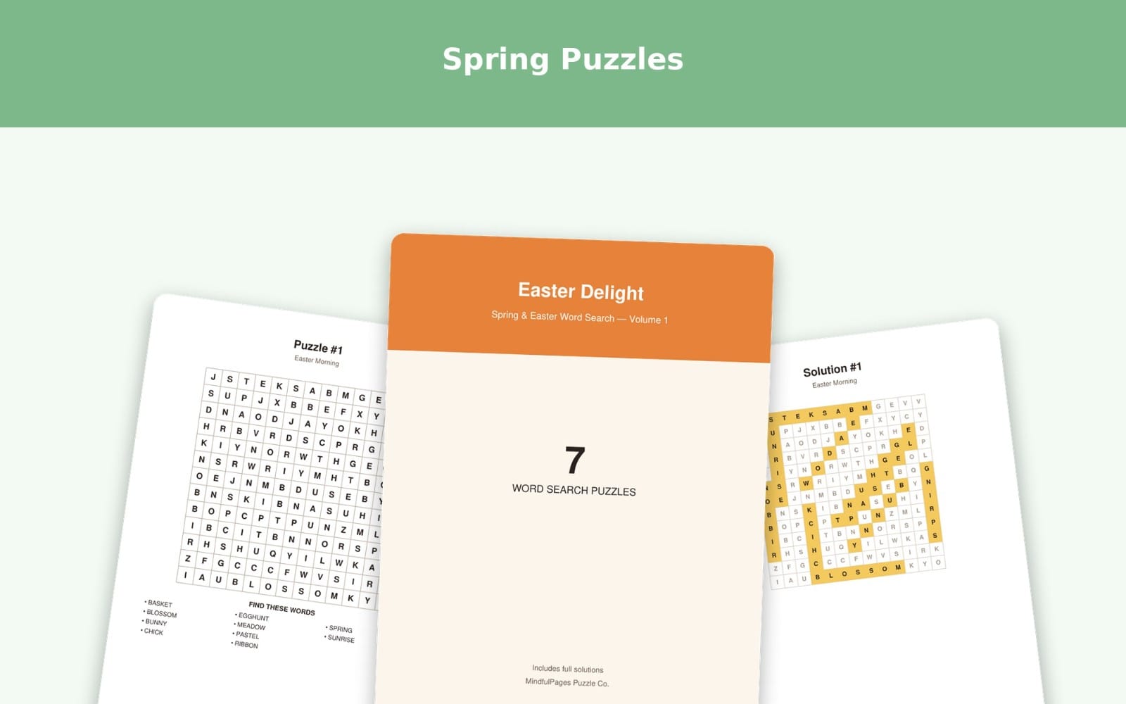 Easter Delight — Spring Word Search Vol. 1 (7 Puzzles)