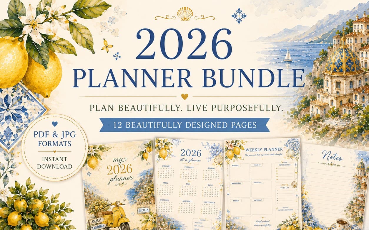 Mediterranean Sicilian 2026 Planner