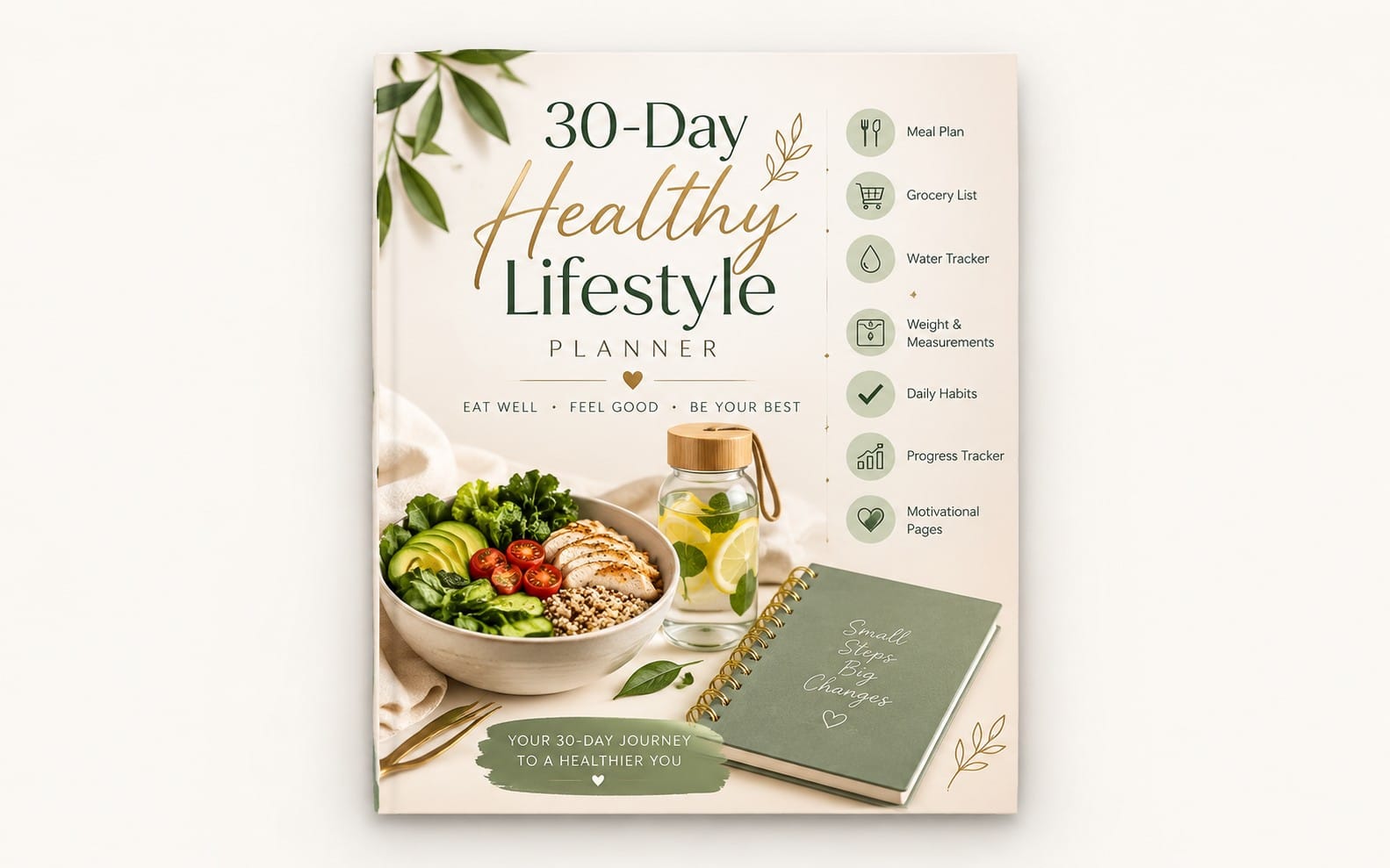 30-Day Healthy Lifestyle Planner ✨