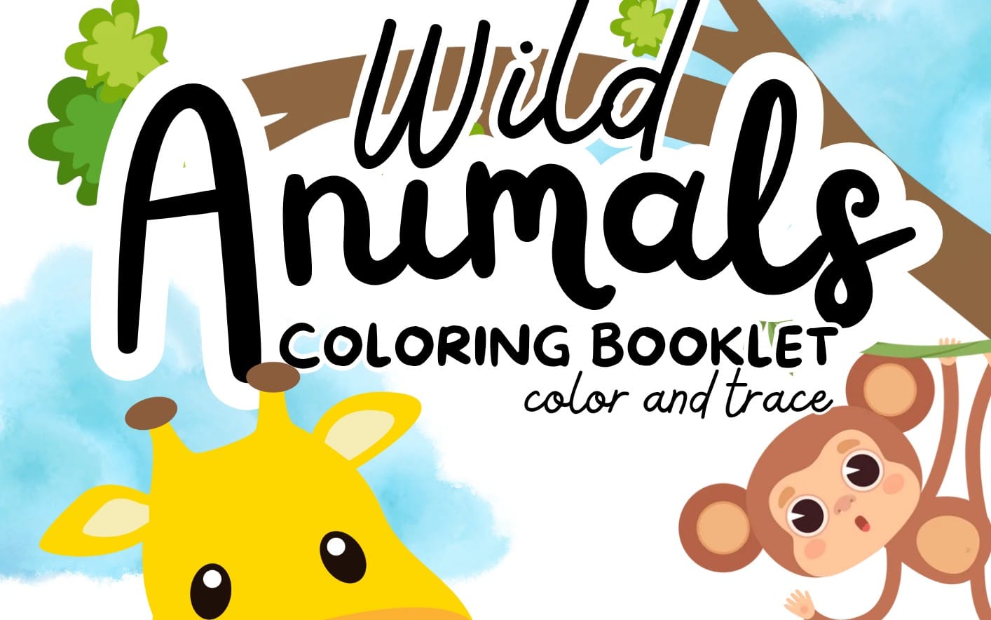 Wild Animals Coloring Book