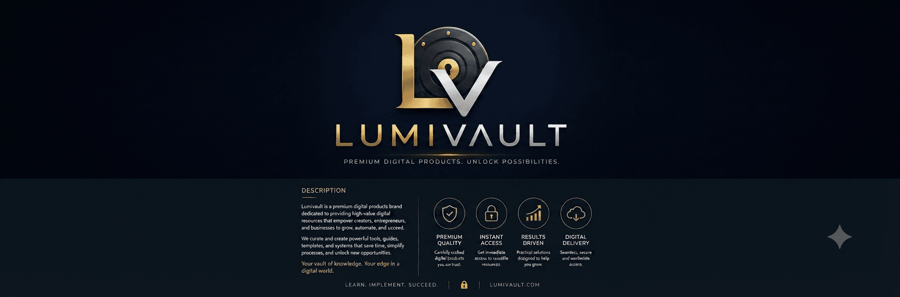 Lumivault store banner