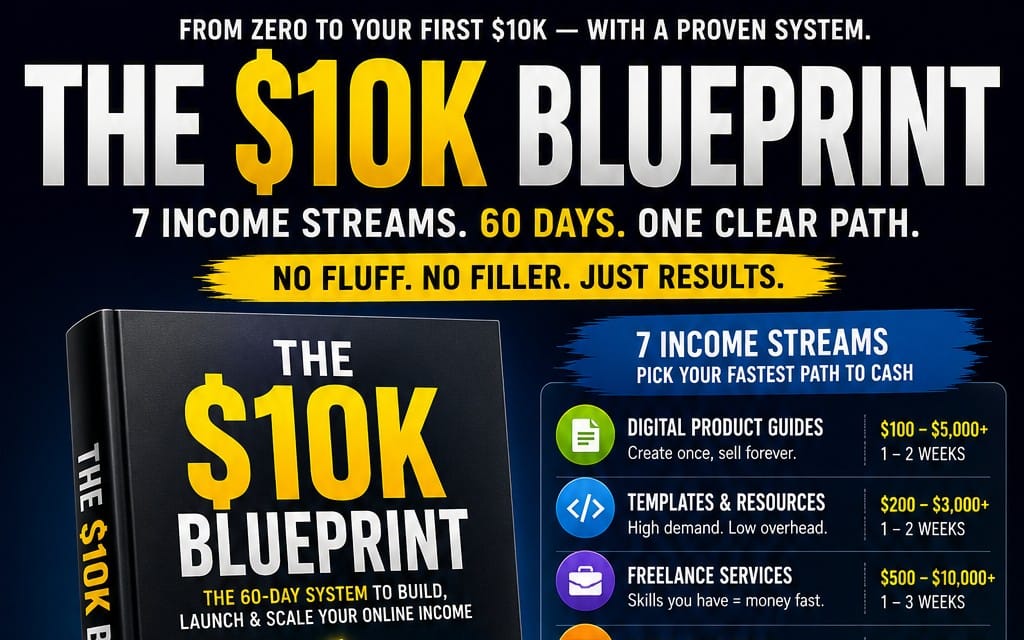 The $10K Blueprint — Zero to Income in 60 Days