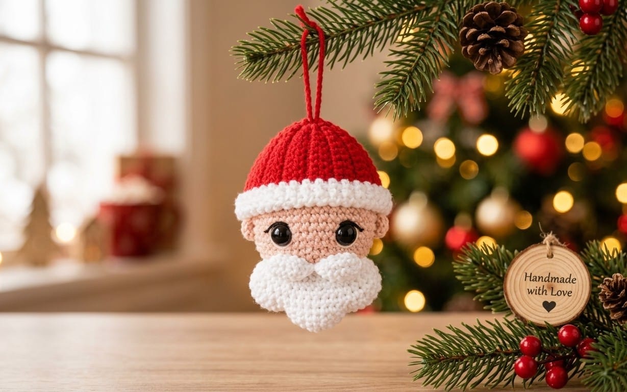 Crochet Santa Claus Ornament Pattern